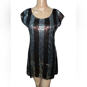 H&M Sequins Dress. Purple/Silver.Sz 6